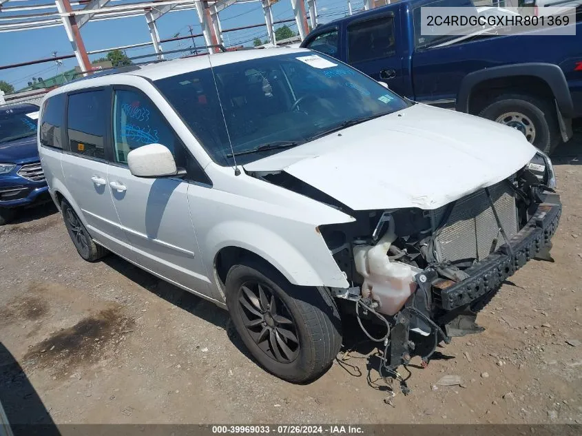 2C4RDGCGXHR801369 2017 Dodge Grand Caravan Sxt