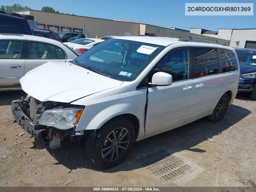 2C4RDGCGXHR801369 2017 Dodge Grand Caravan Sxt