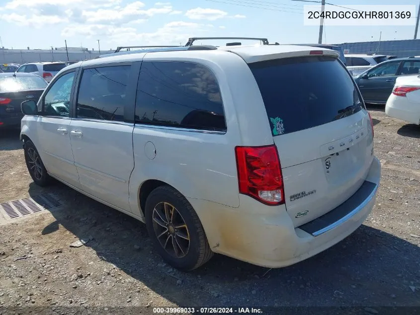 2C4RDGCGXHR801369 2017 Dodge Grand Caravan Sxt