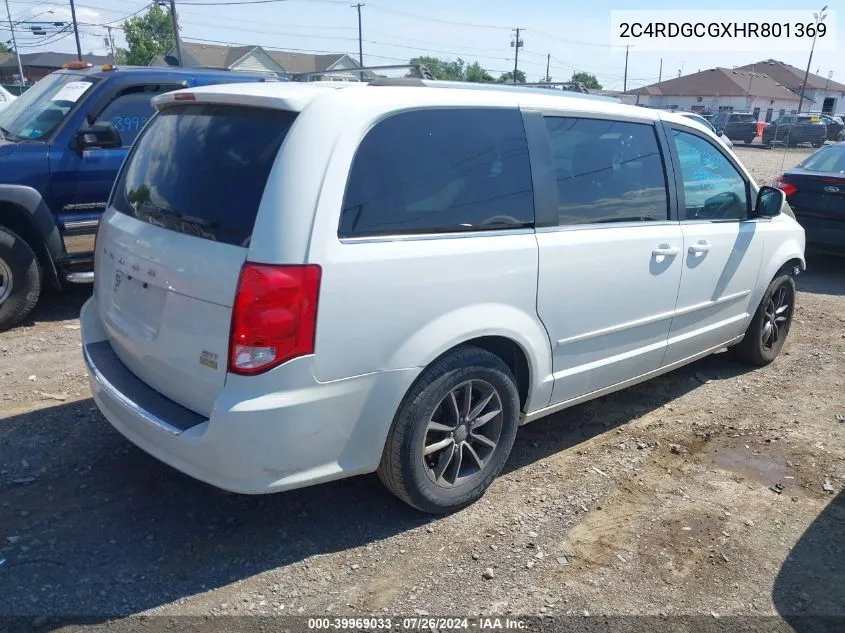 2017 Dodge Grand Caravan Sxt VIN: 2C4RDGCGXHR801369 Lot: 39969033