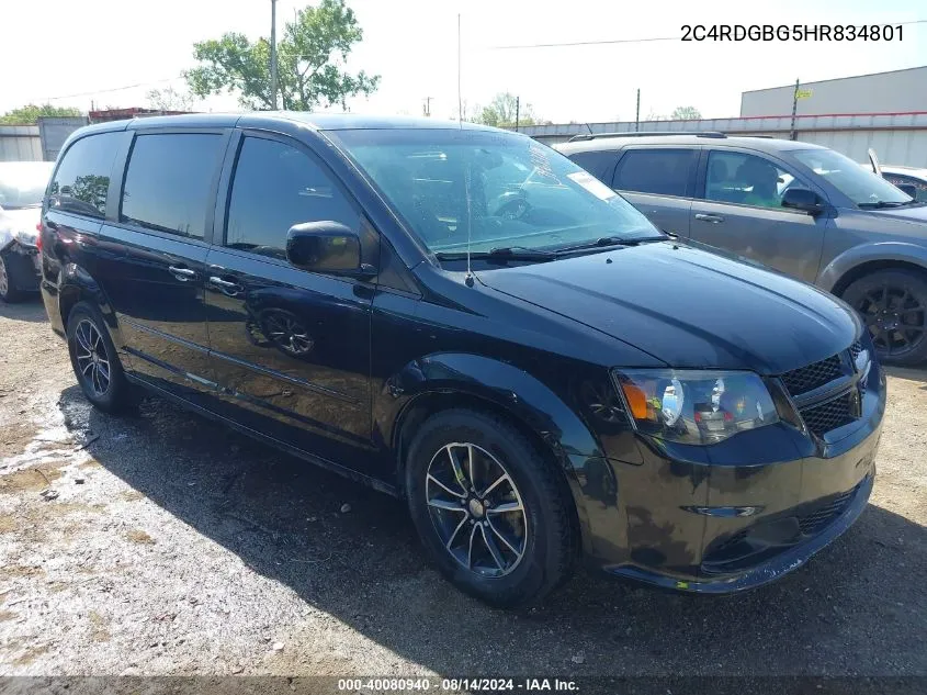 2C4RDGBG5HR834801 2017 Dodge Grand Caravan Se Plus