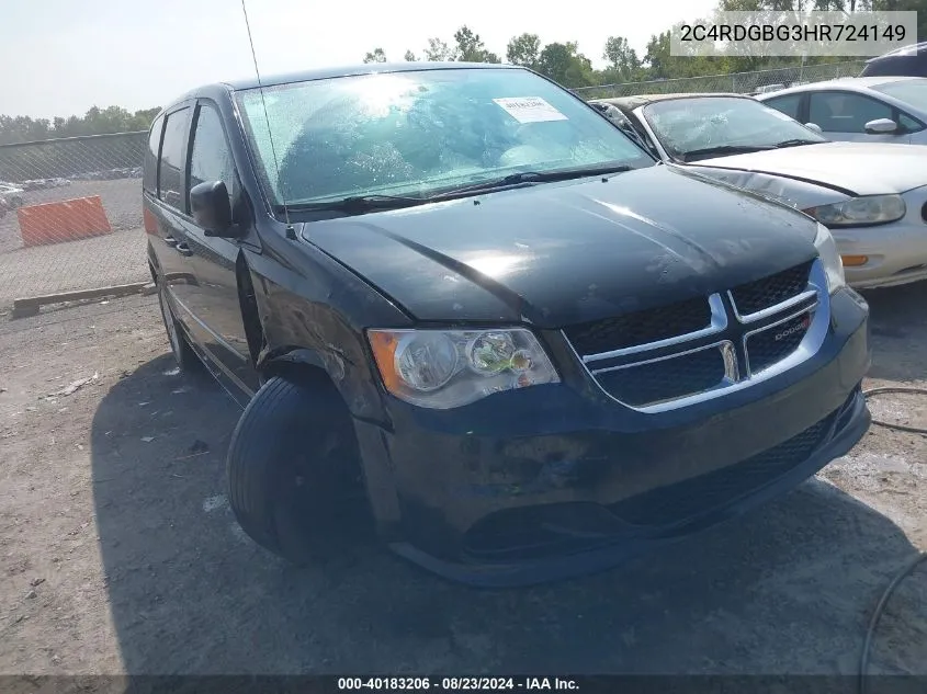 2C4RDGBG3HR724149 2017 Dodge Grand Caravan Se