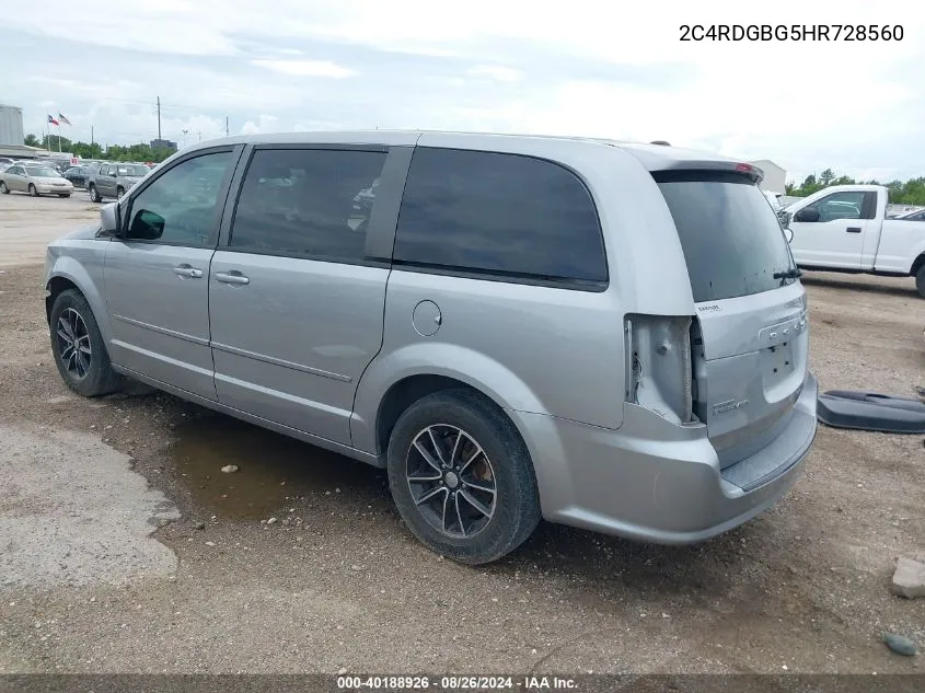 2C4RDGBG5HR728560 2017 Dodge Grand Caravan Se Plus