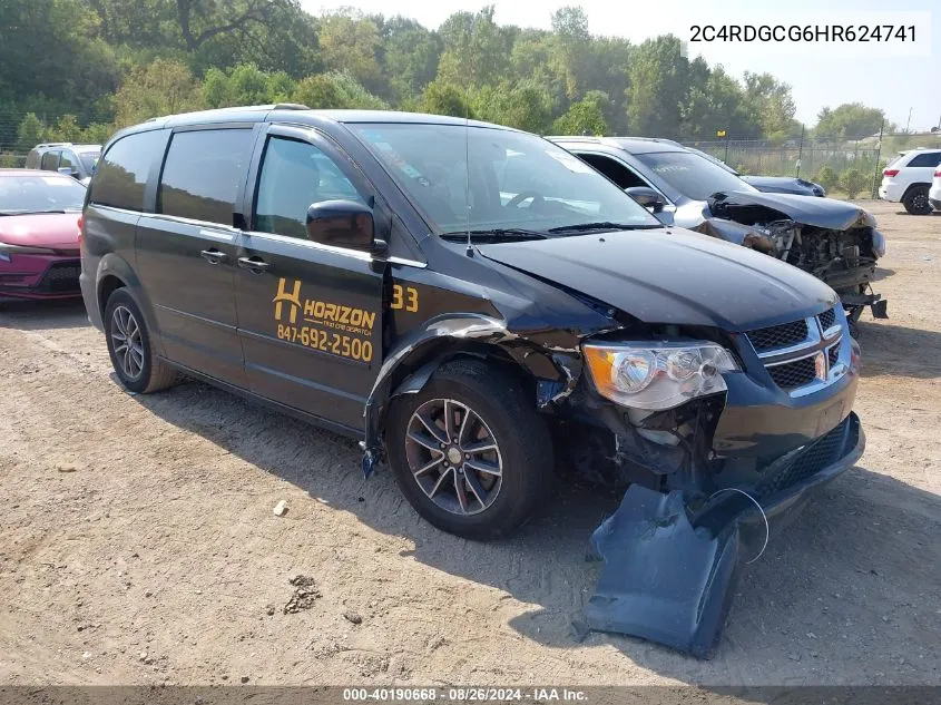 2017 Dodge Grand Caravan Sxt VIN: 2C4RDGCG6HR624741 Lot: 40190668