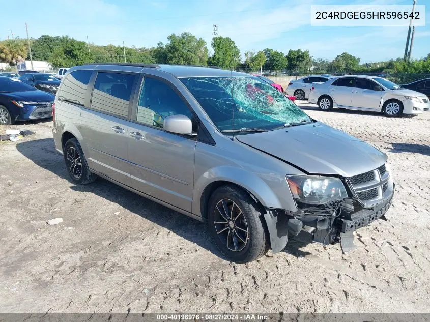 2017 Dodge Grand Caravan Gt VIN: 2C4RDGEG5HR596542 Lot: 40196976