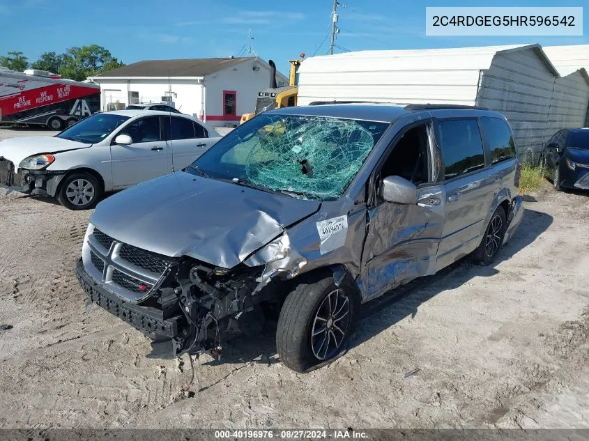 2017 Dodge Grand Caravan Gt VIN: 2C4RDGEG5HR596542 Lot: 40196976