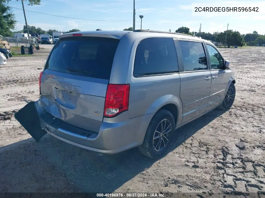 2017 Dodge Grand Caravan Gt VIN: 2C4RDGEG5HR596542 Lot: 40196976