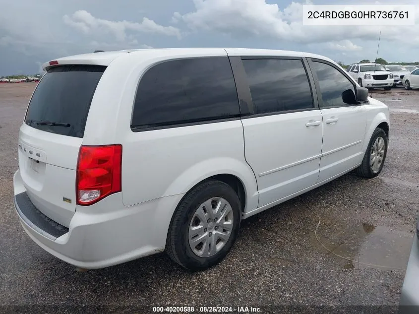 2C4RDGBG0HR736761 2017 Dodge Grand Caravan Se