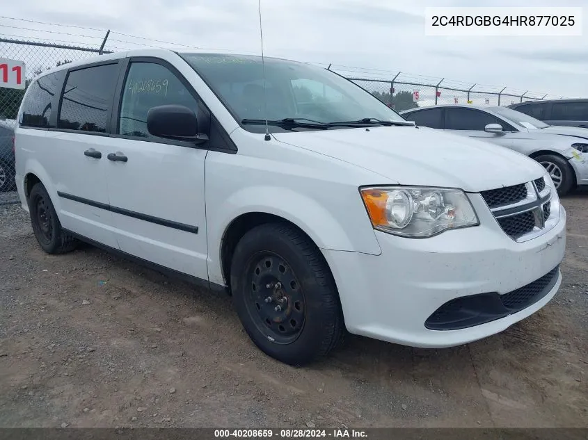 2017 Dodge Grand Caravan Cvp/Sxt VIN: 2C4RDGBG4HR877025 Lot: 40208659