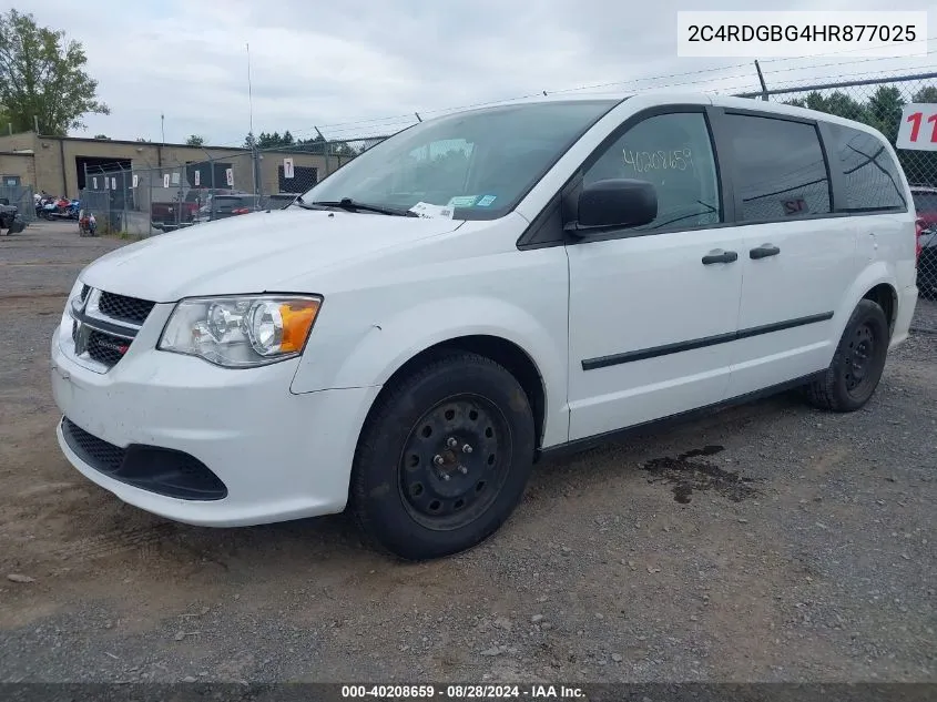 2C4RDGBG4HR877025 2017 Dodge Grand Caravan Cvp/Sxt