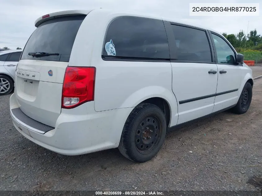 2C4RDGBG4HR877025 2017 Dodge Grand Caravan Cvp/Sxt