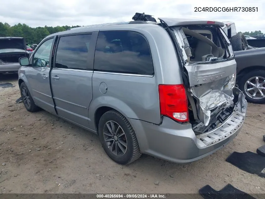 2C4RDGCG6HR730851 2017 Dodge Grand Caravan Sxt