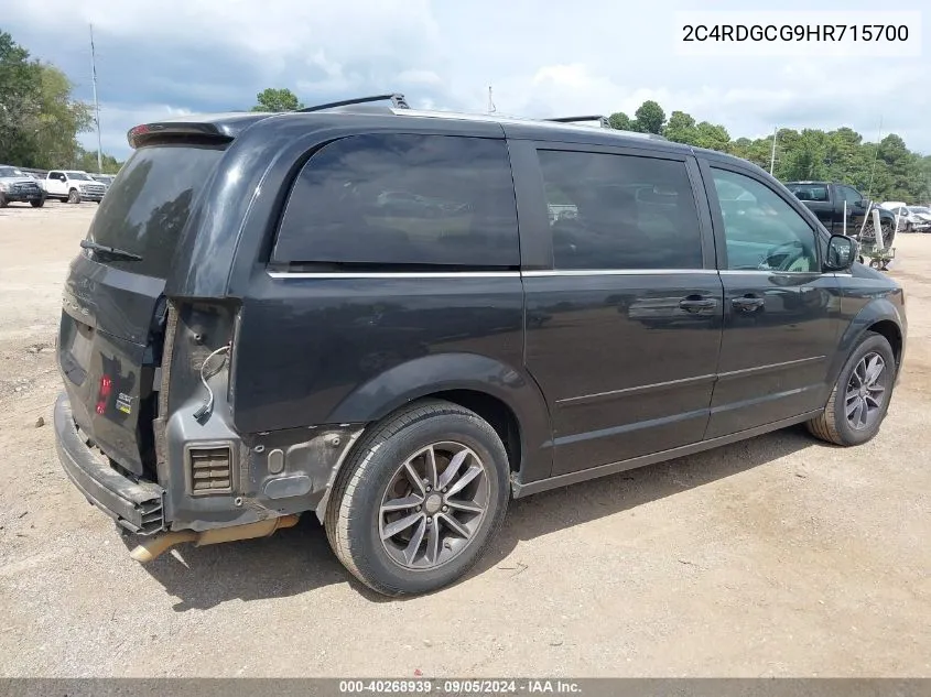 2C4RDGCG9HR715700 2017 Dodge Grand Caravan Sxt