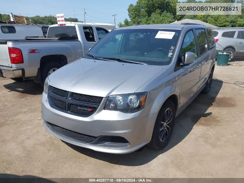 2017 Dodge Grand Caravan Se Plus VIN: 2C4RDGBG7HR728821 Lot: 40287718