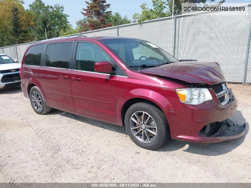 2C4RDGCG6HR858989 2017 Dodge Grand Caravan Sxt