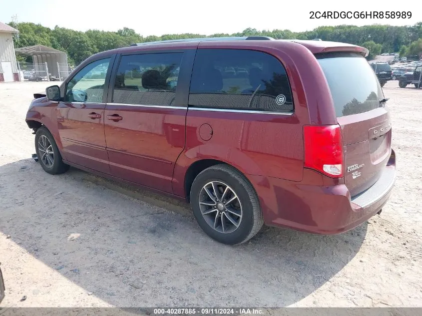 2C4RDGCG6HR858989 2017 Dodge Grand Caravan Sxt