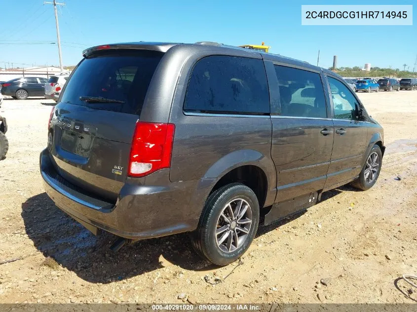 2017 Dodge Grand Caravan Sxt VIN: 2C4RDGCG1HR714945 Lot: 40291020