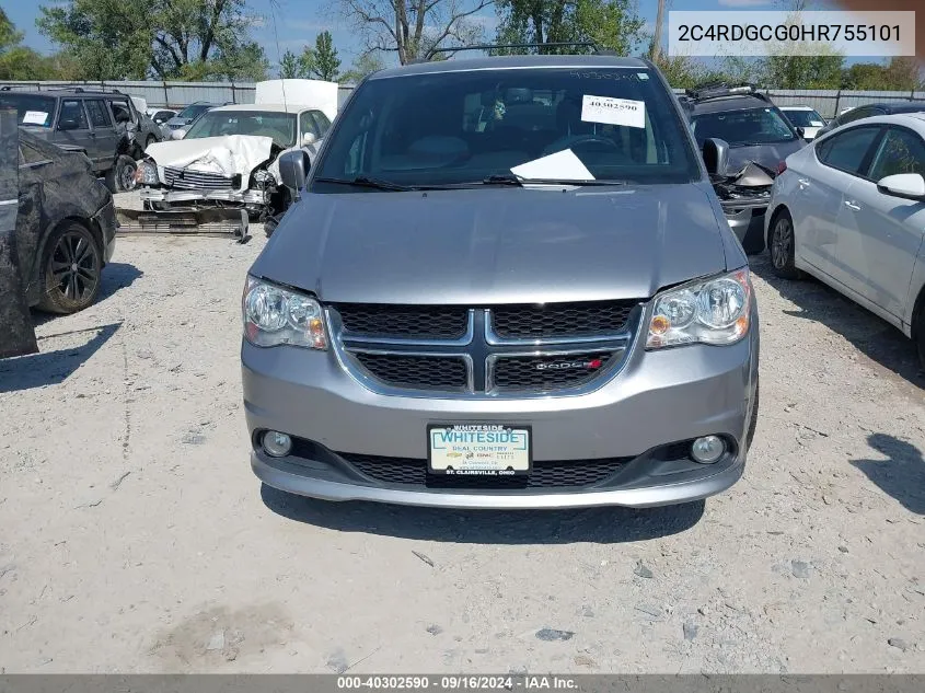 2017 Dodge Grand Caravan Sxt VIN: 2C4RDGCG0HR755101 Lot: 40302590