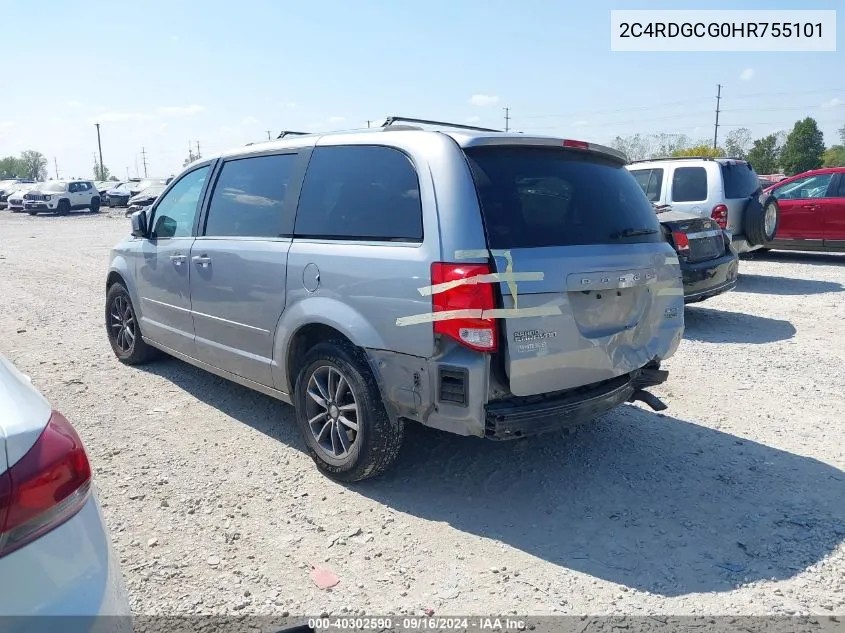 2017 Dodge Grand Caravan Sxt VIN: 2C4RDGCG0HR755101 Lot: 40302590