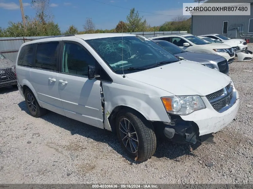 2017 Dodge Grand Caravan Sxt VIN: 2C4RDGCGXHR807480 Lot: 40306636