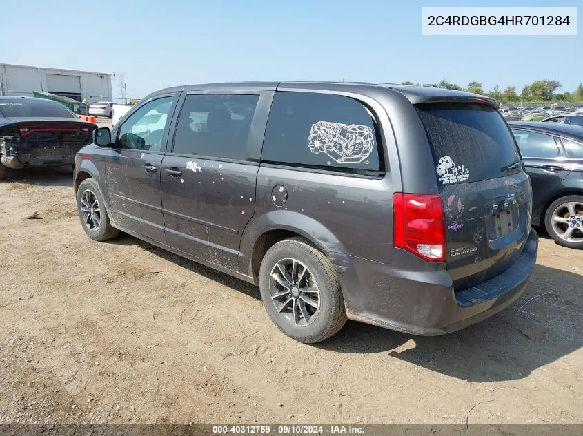 2C4RDGBG4HR701284 2017 Dodge Grand Caravan Se Plus