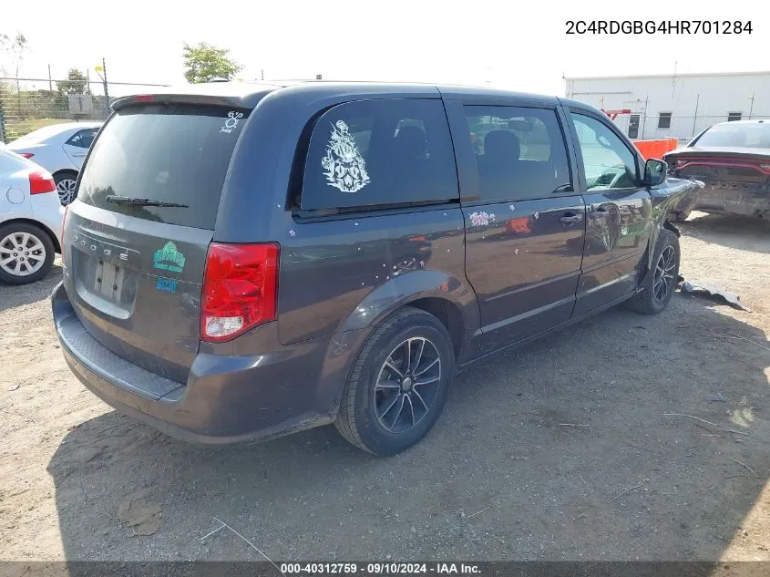 2C4RDGBG4HR701284 2017 Dodge Grand Caravan Se Plus