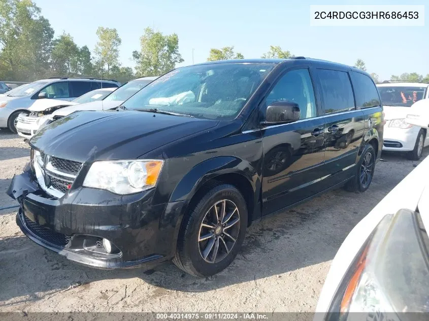 2017 Dodge Grand Caravan Sxt VIN: 2C4RDGCG3HR686453 Lot: 40314975