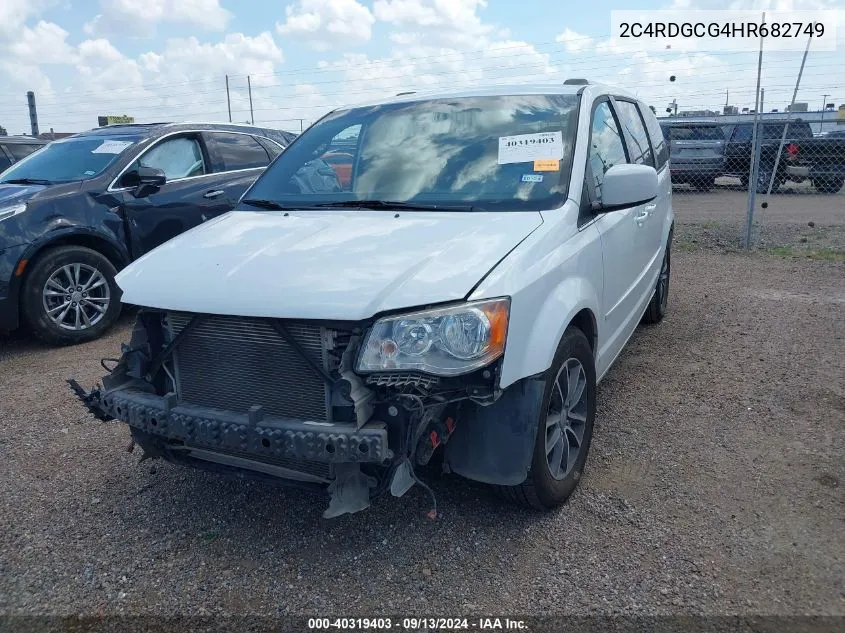 2017 Dodge Grand Caravan Sxt VIN: 2C4RDGCG4HR682749 Lot: 40319403