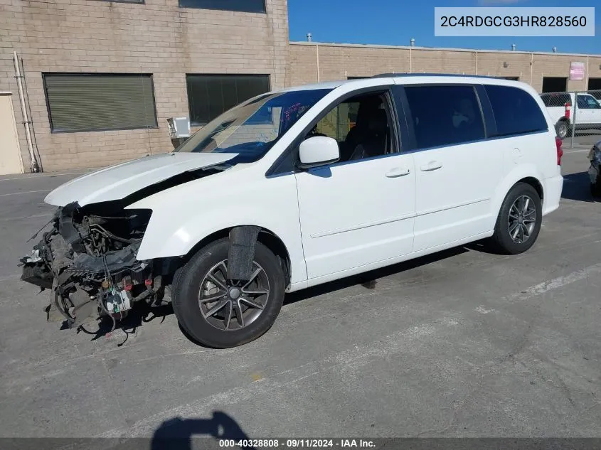 2C4RDGCG3HR828560 2017 Dodge Grand Caravan Sxt