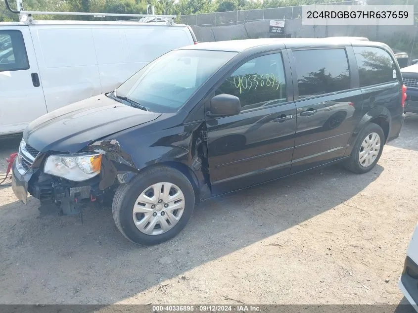 2C4RDGBG7HR637659 2017 Dodge Grand Caravan Se