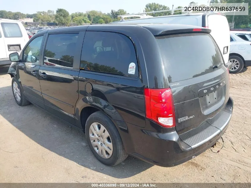 2C4RDGBG7HR637659 2017 Dodge Grand Caravan Se