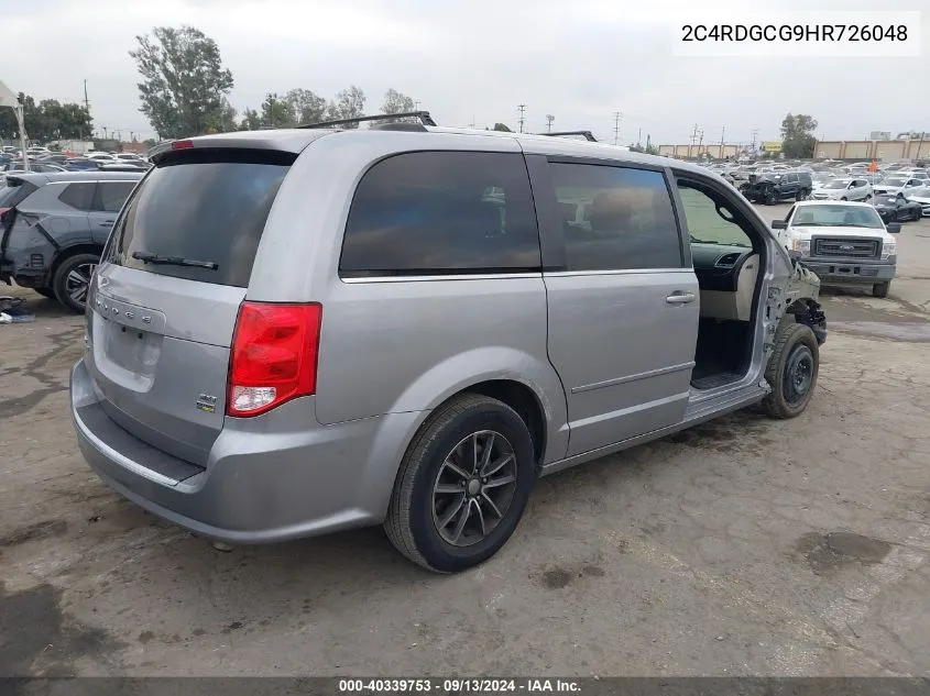 2017 Dodge Grand Caravan Sxt VIN: 2C4RDGCG9HR726048 Lot: 40339753