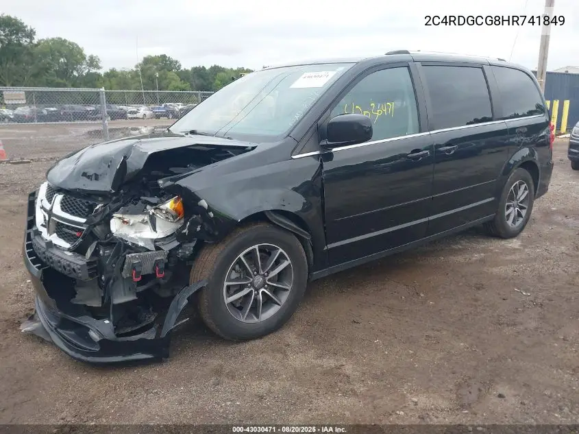 2017 Dodge Grand Caravan Sxt VIN: 2C4RDGCG8HR741849 Lot: 43030471