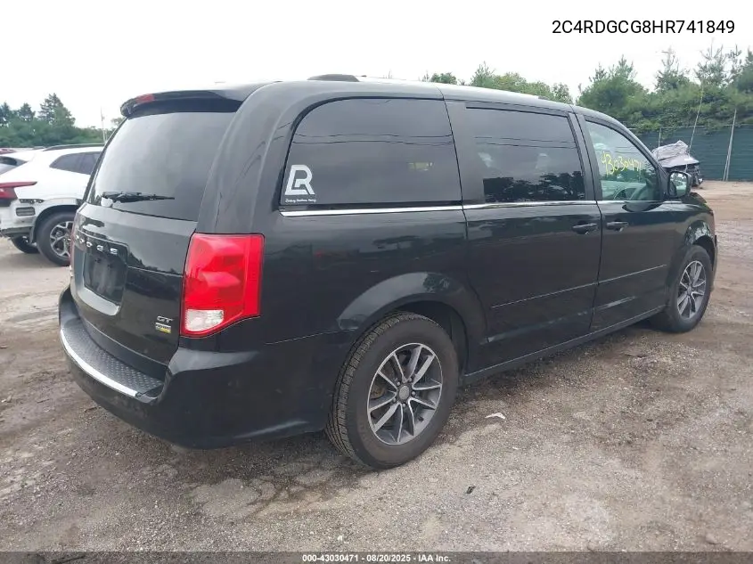 2017 Dodge Grand Caravan Sxt VIN: 2C4RDGCG8HR741849 Lot: 43030471