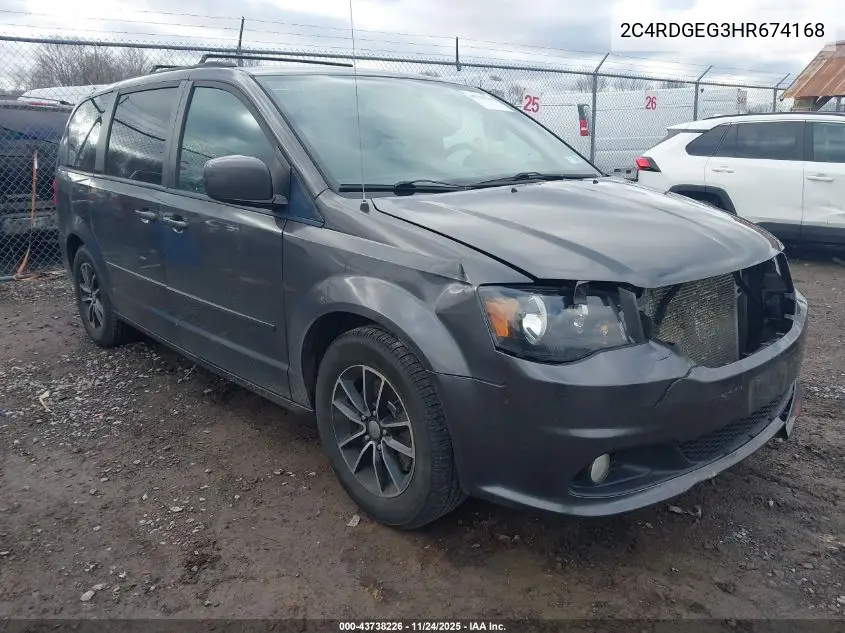 2C4RDGEG3HR674168 2017 Dodge Grand Caravan Gt