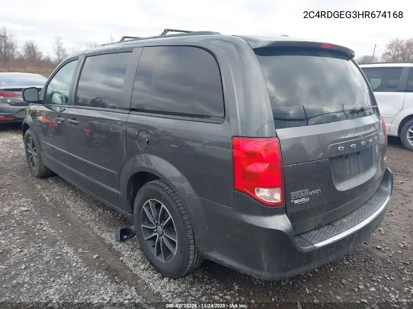 2C4RDGEG3HR674168 2017 Dodge Grand Caravan Gt