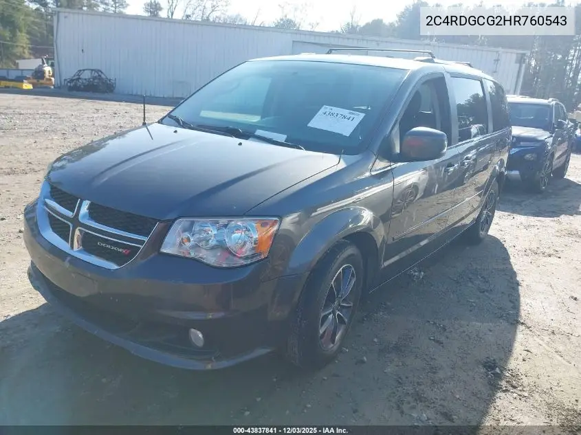 2C4RDGCG2HR760543 2017 Dodge Grand Caravan Sxt