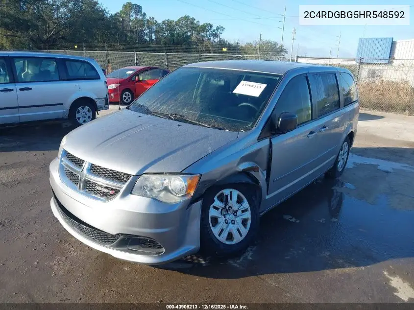 2C4RDGBG5HR548592 2017 Dodge Grand Caravan Se