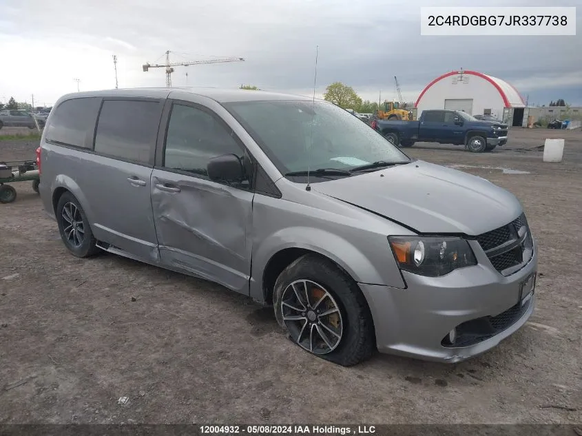 2018 Dodge Grand Caravan Se VIN: 2C4RDGBG7JR337738 Lot: 12004932