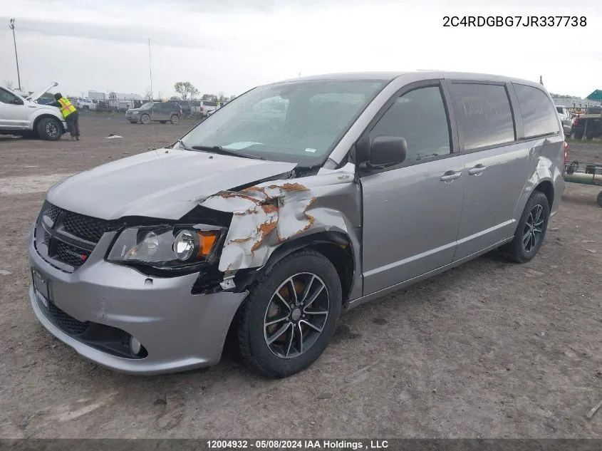 2018 Dodge Grand Caravan Se VIN: 2C4RDGBG7JR337738 Lot: 12004932