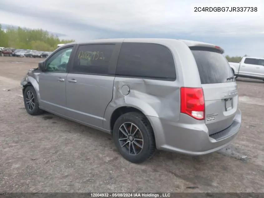 2C4RDGBG7JR337738 2018 Dodge Grand Caravan Se