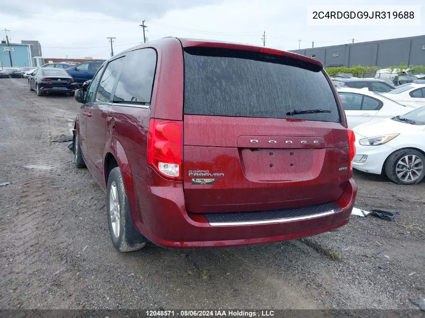 2018 Dodge Grand Caravan Crew VIN: 2C4RDGDG9JR319688 Lot: 12048571