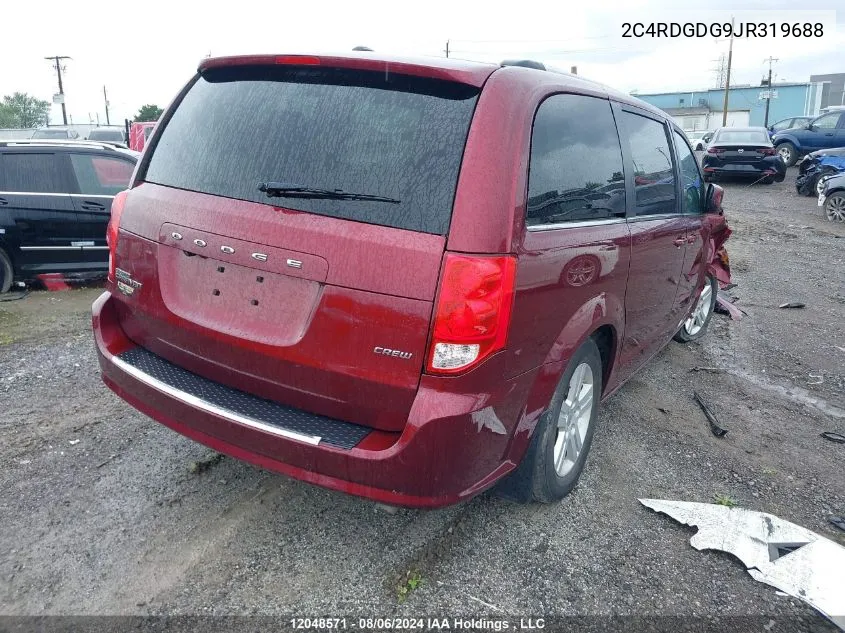 2018 Dodge Grand Caravan Crew VIN: 2C4RDGDG9JR319688 Lot: 12048571