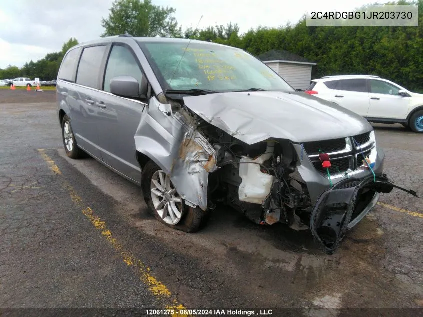 2018 Dodge Grand Caravan Cvp/Sxt VIN: 2C4RDGBG1JR203730 Lot: 12061275