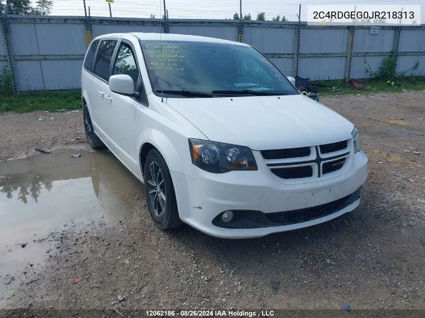 2018 Dodge Grand Caravan Gt VIN: 2C4RDGEG0JR218313 Lot: 12062186