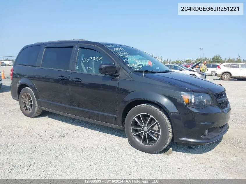 2C4RDGEG6JR251221 2018 Dodge Grand Caravan Gt