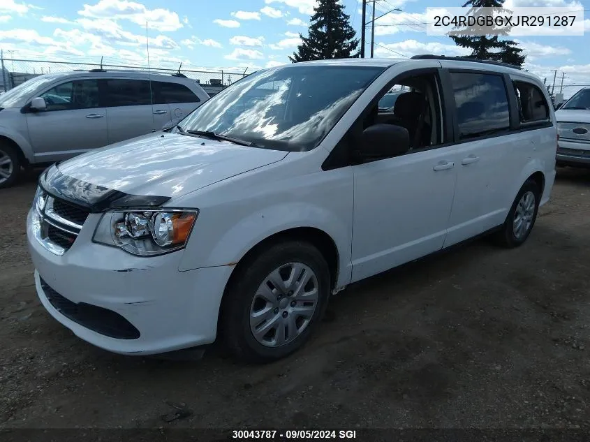 2018 Dodge Grand Caravan Se VIN: 2C4RDGBGXJR291287 Lot: 30043787