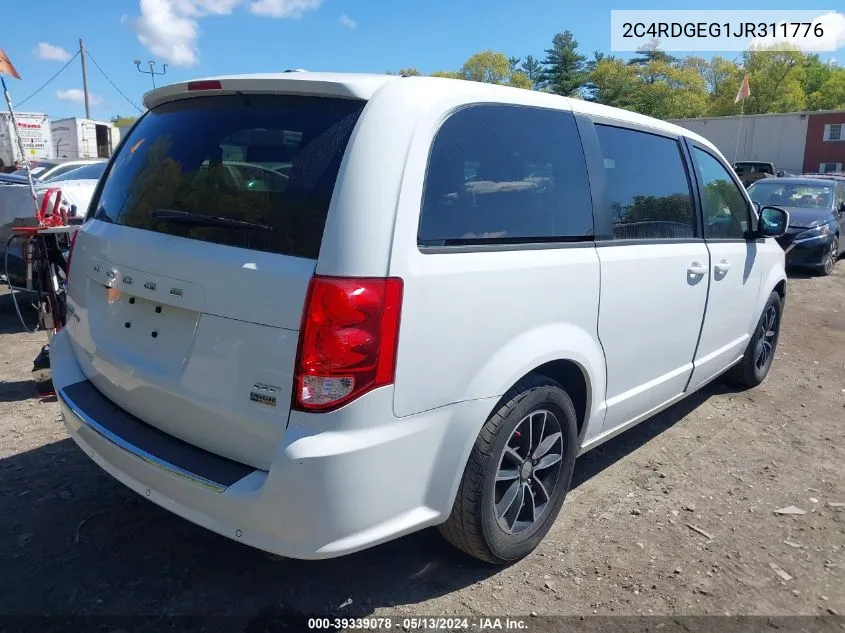 2018 Dodge Grand Caravan Gt VIN: 2C4RDGEG1JR311776 Lot: 39339078