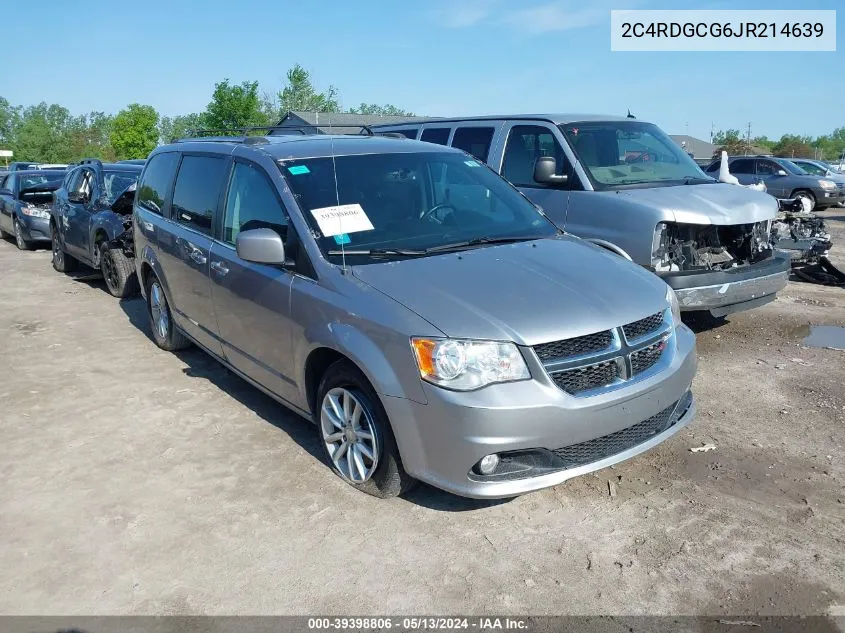 2018 Dodge Grand Caravan Sxt VIN: 2C4RDGCG6JR214639 Lot: 39398806