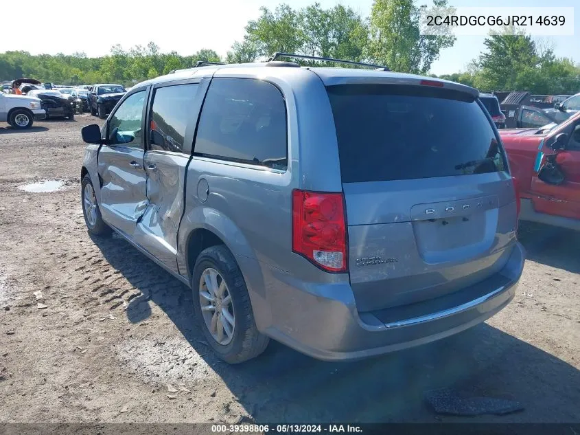 2018 Dodge Grand Caravan Sxt VIN: 2C4RDGCG6JR214639 Lot: 39398806